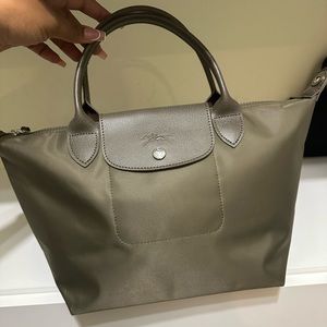 Longchamp Taupe Le Pliage Neo Size Small